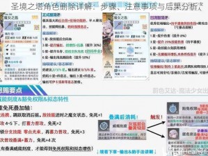 圣境之塔角色删除详解：步骤、注意事项与后果分析