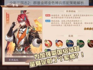 少年三国志2：群雄金将金色神兵搭配策略解析