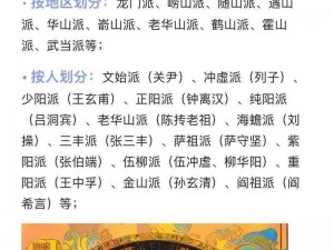 江湖门派相克之道详解：各大门派特点与克制关系一览表