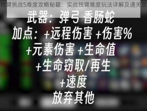 土豆兄弟独臂挑战5难度攻略秘籍：实战独臂难度玩法详解及通关攻略技巧探索