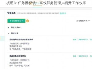 楼道 lc 任务圈反馈：高效任务管理，提升工作效率