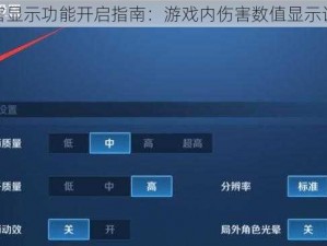 王者伤害显示功能开启指南：游戏内伤害数值显示设置详解