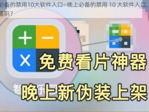 晚上必备的禁用10大软件入口—晚上必备的禁用 10 大软件入口，你真的知道吗？