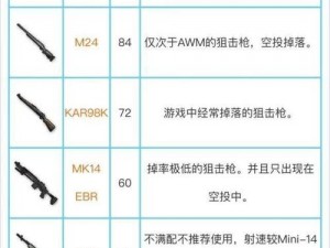 绝地求生手游步枪百科：全面解析各型步枪伤害属性及性能特点