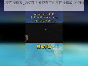 大地资源二中文在线播放_如何在大地资源二中文在线播放中找到你需要的资源？