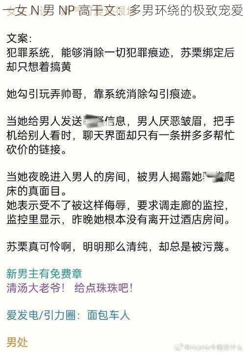 一女 N 男 NP 高干文：多男环绕的极致宠爱