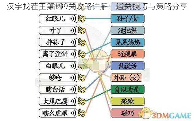 汉字找茬王第199关攻略详解：通关技巧与策略分享