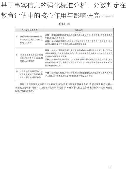 基于事实信息的强化标准分析：分数判定在教育评估中的核心作用与影响研究