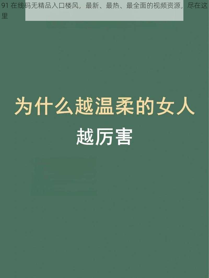 91 在线码无精品入口楼风,最新、最热、最全面的视频资源,尽在这里