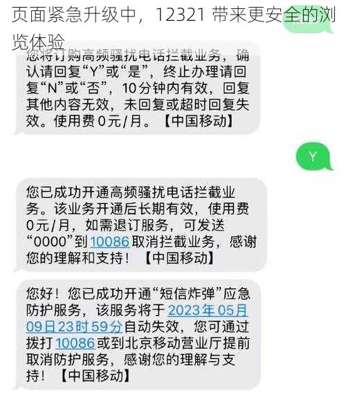 页面紧急升级中，12321 带来更安全的浏览体验