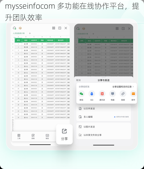 mysseinfocom 多功能在线协作平台，提升团队效率