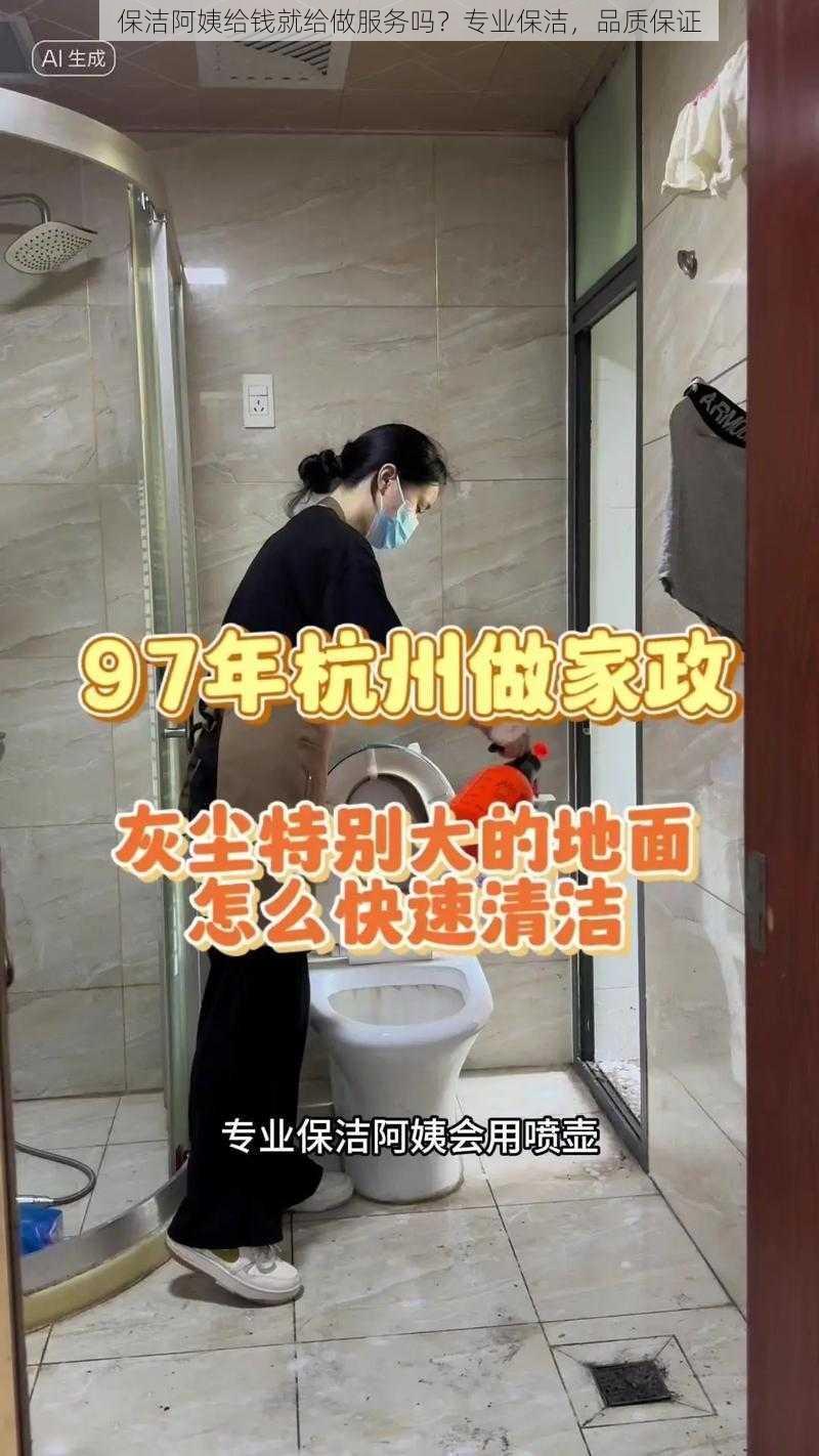 保洁阿姨给钱就给做服务吗？专业保洁，品质保证