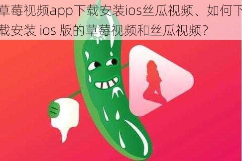 草莓视频app下载安装ios丝瓜视频、如何下载安装 ios 版的草莓视频和丝瓜视频？