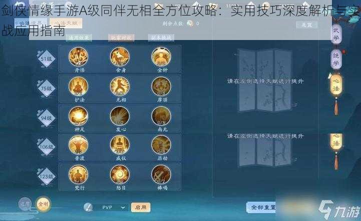 剑侠情缘手游A级同伴无相全方位攻略：实用技巧深度解析与实战应用指南