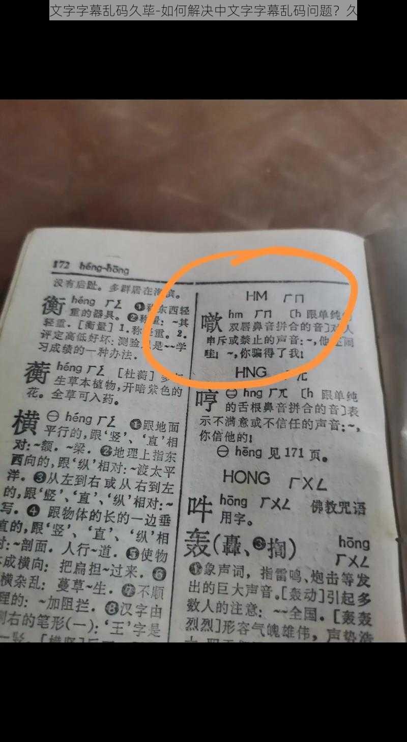 中文字字幕乱码久荜-如何解决中文字字幕乱码问题？久荜