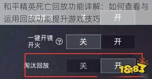 和平精英死亡回放功能详解：如何查看与运用回放功能提升游戏技巧