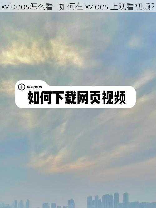 xvideos怎么看—如何在 xvides 上观看视频？