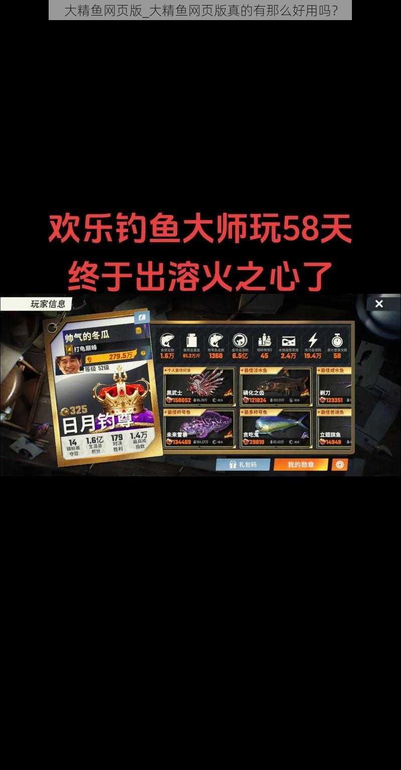 大精鱼网页版_大精鱼网页版真的有那么好用吗？