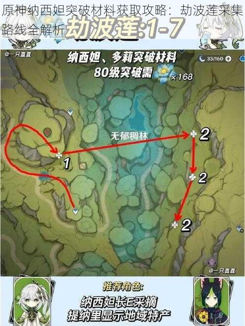 原神纳西妲突破材料获取攻略:劫波莲采集路线全解析