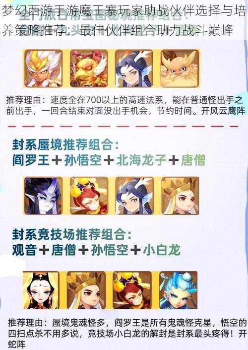 梦幻西游手游魔王寨玩家助战伙伴选择与培养策略推荐:最佳伙伴组合助力战斗巅峰