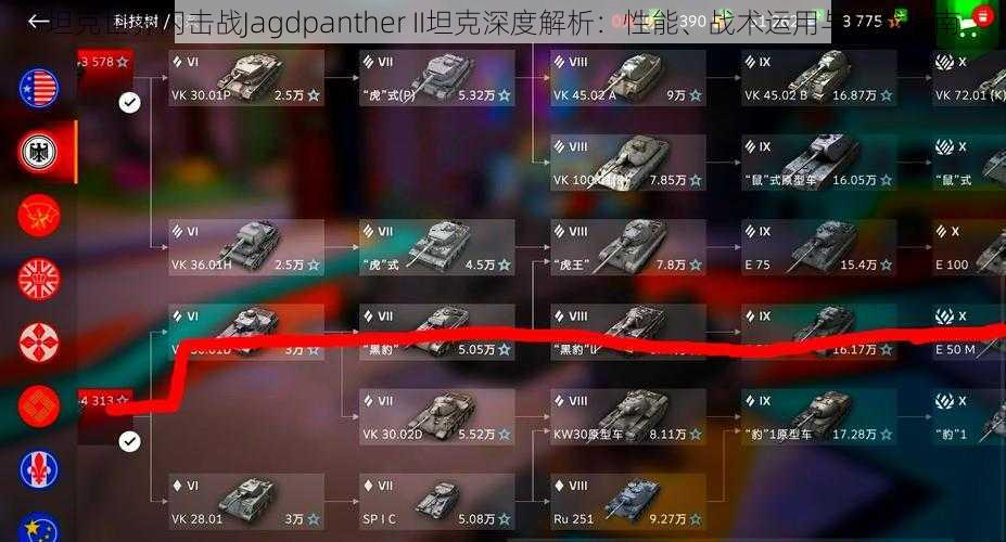 坦克世界闪击战Jagdpanther II坦克深度解析：性能、战术运用与实战指南