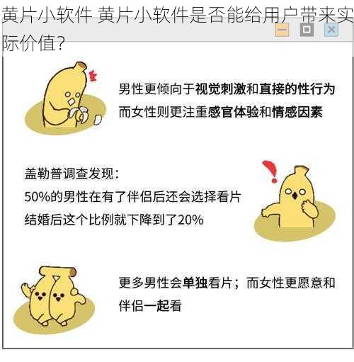 黄片小软件 黄片小软件是否能给用户带来实际价值？