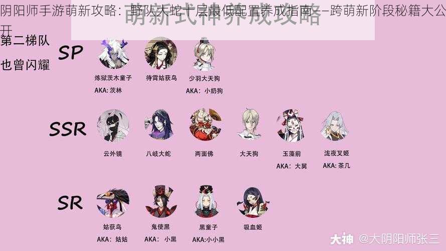 阴阳师手游萌新攻略:野队大蛇十层最低配置养成指南——跨萌新阶段秘籍大公开