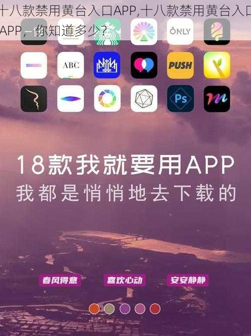 十八款禁用黄台入口APP,十八款禁用黄台入口 APP，你知道多少？