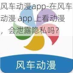 风车动漫app-在风车动漫 app 上看动漫，会泄露隐私吗？