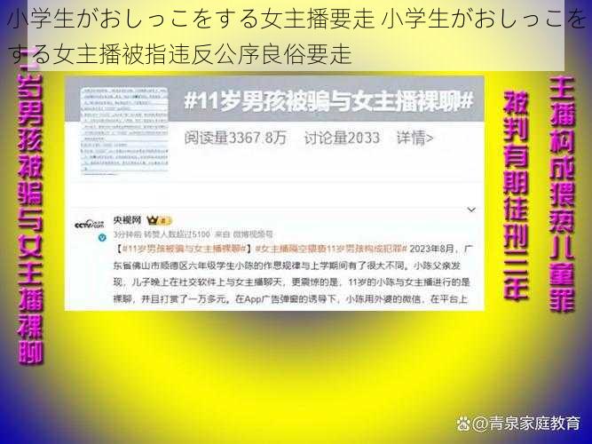 小学生がおしっこをする女主播要走 小学生がおしっこをする女主播被指违反公序良俗要走