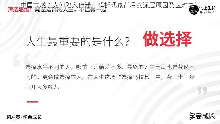 中国式成长为何陷入停滞？解析现象背后的深层原因及应对之策