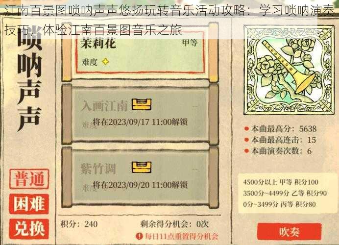 江南百景图唢呐声声悠扬玩转音乐活动攻略:学习唢呐演奏技巧,体验江南百景图音乐之旅