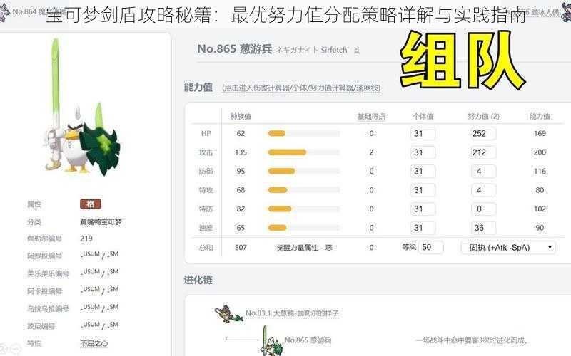 宝可梦剑盾攻略秘籍：最优努力值分配策略详解与实践指南